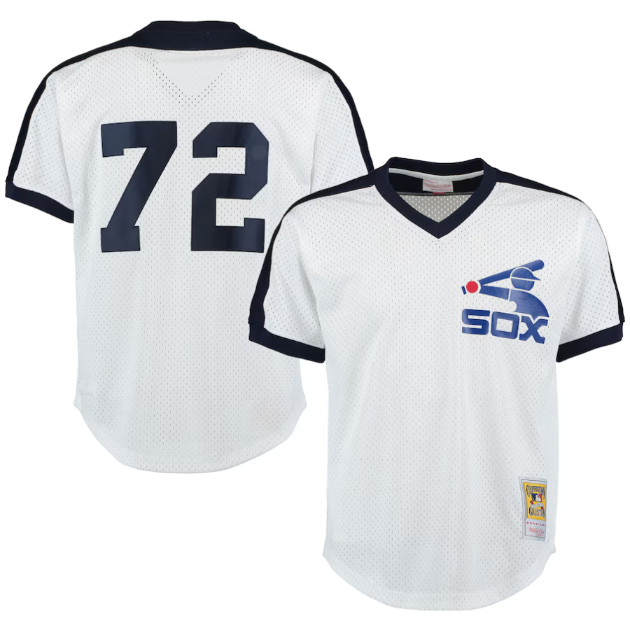 Custom #72 White CWS Baseball Shirt Top
