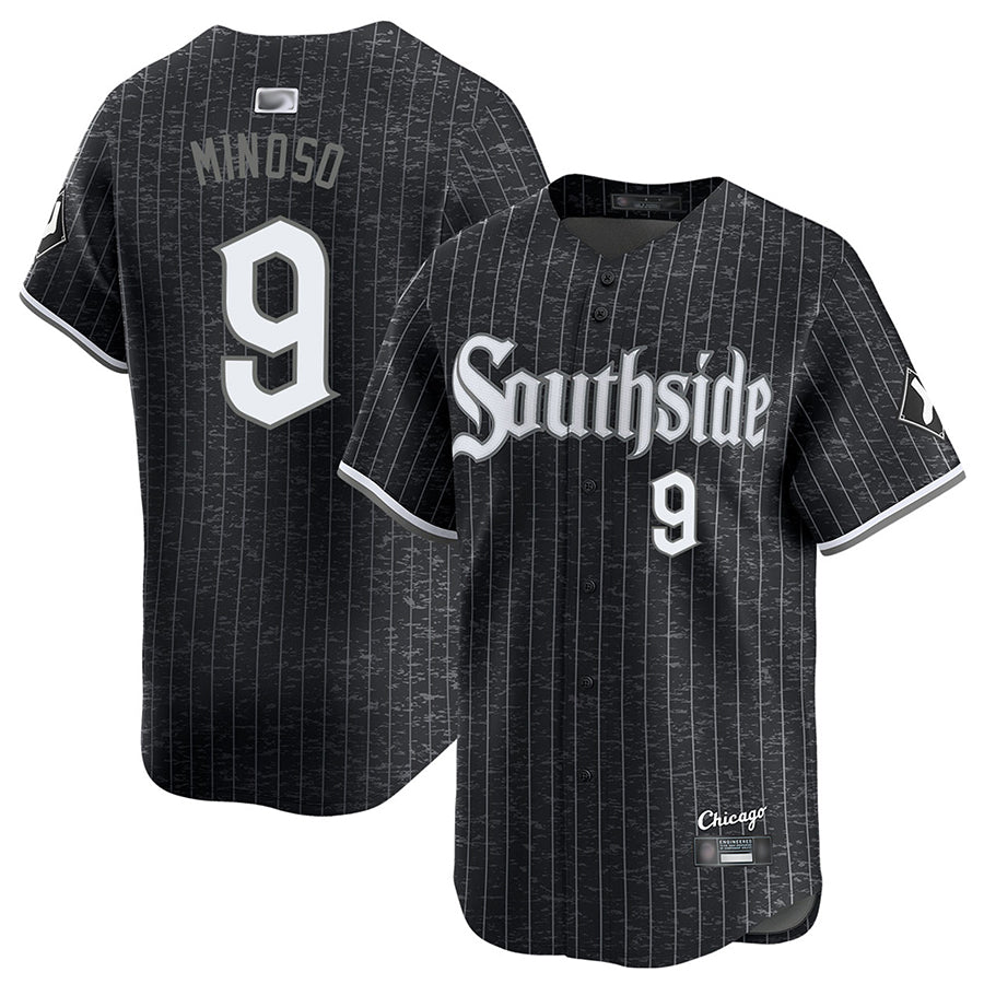 Custom #9 Black City Connect CWS Baseball Shirt Top