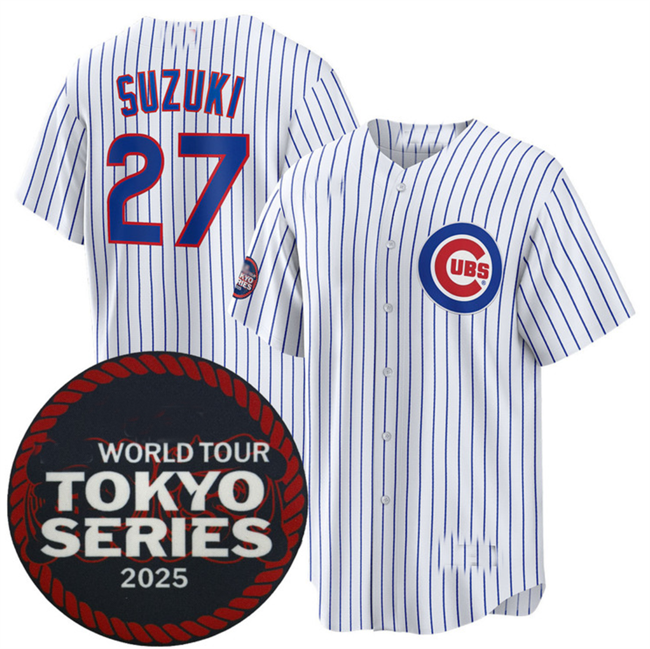 Custom #27 White 2025 CHC Baseball Shirt Top