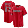 Custom #57 Red CLE Baseball Shirt Top