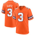 Custom #3 Orange Throwback DEN Football Shirt Top