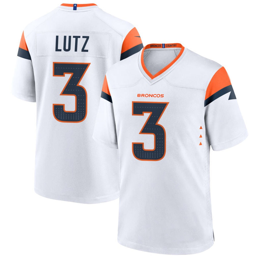 Custom #3 White DEN Football Shirt Top
