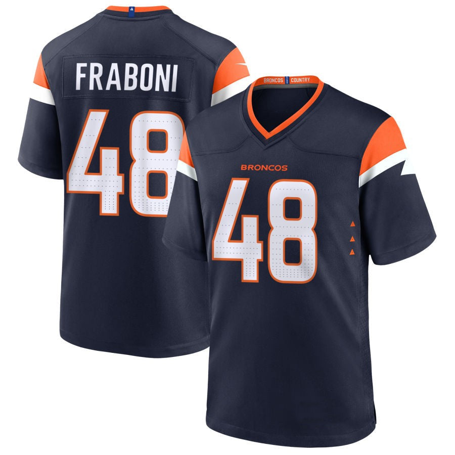 Custom #48 Navy DEN Football Shirt Top