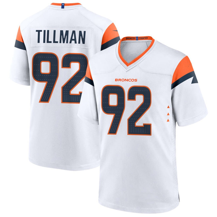 Custom #92 White DEN Football Shirt Top