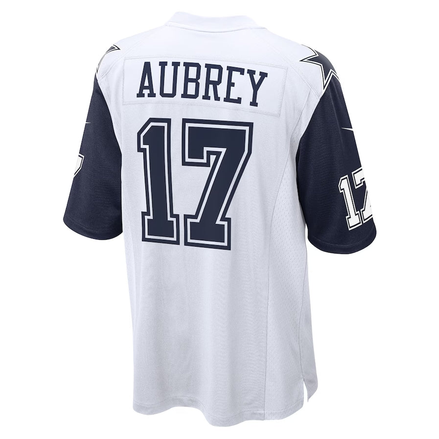 Custom #17 White DAL Football Shirt Top