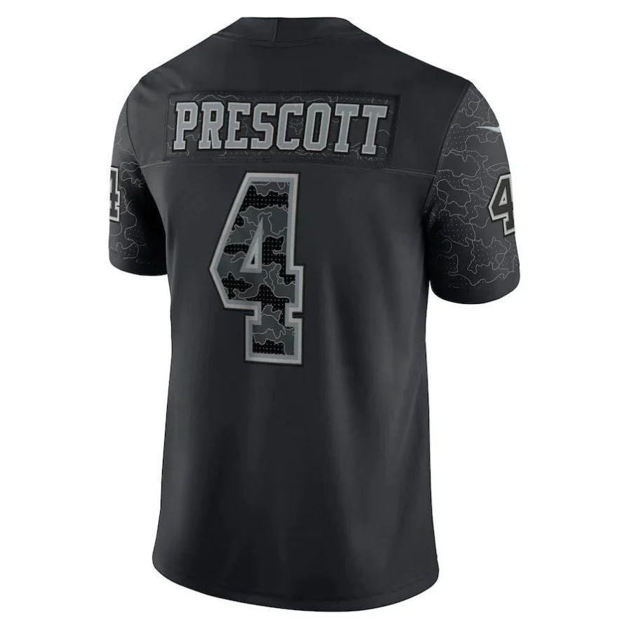 Custom #4 Black DAL Football Shirt Top
