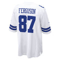 Custom #87 White DAL Football Shirt Top