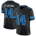 Custom #14 Black DET Football Shirt Top