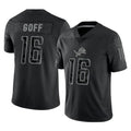 Custom #16 Black DET Football Shirt Top