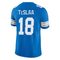 Custom #18 Blue DET Football Shirt Top