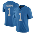 Custom #1 Blue DET Football Shirt Top