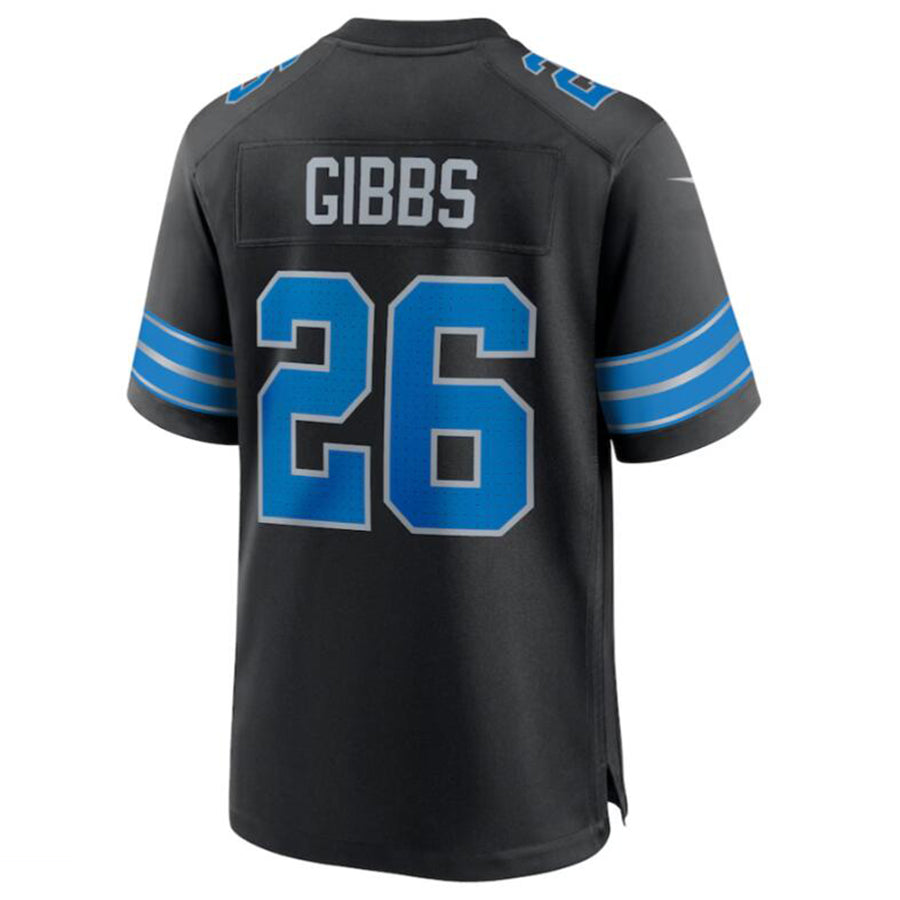 Custom #26 Black DET Football Shirt Top