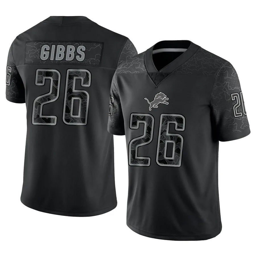 Custom #26 Black DET Football Shirt Top