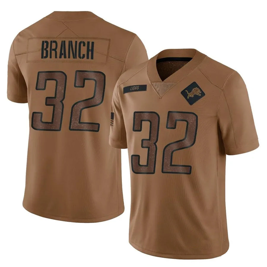 Custom #32 Brown DET Football Shirt Top