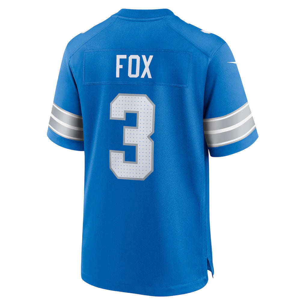 Custom #3 Blue DET Football Shirt Top