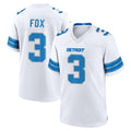 Custom #3 White DET Football Shirt Top