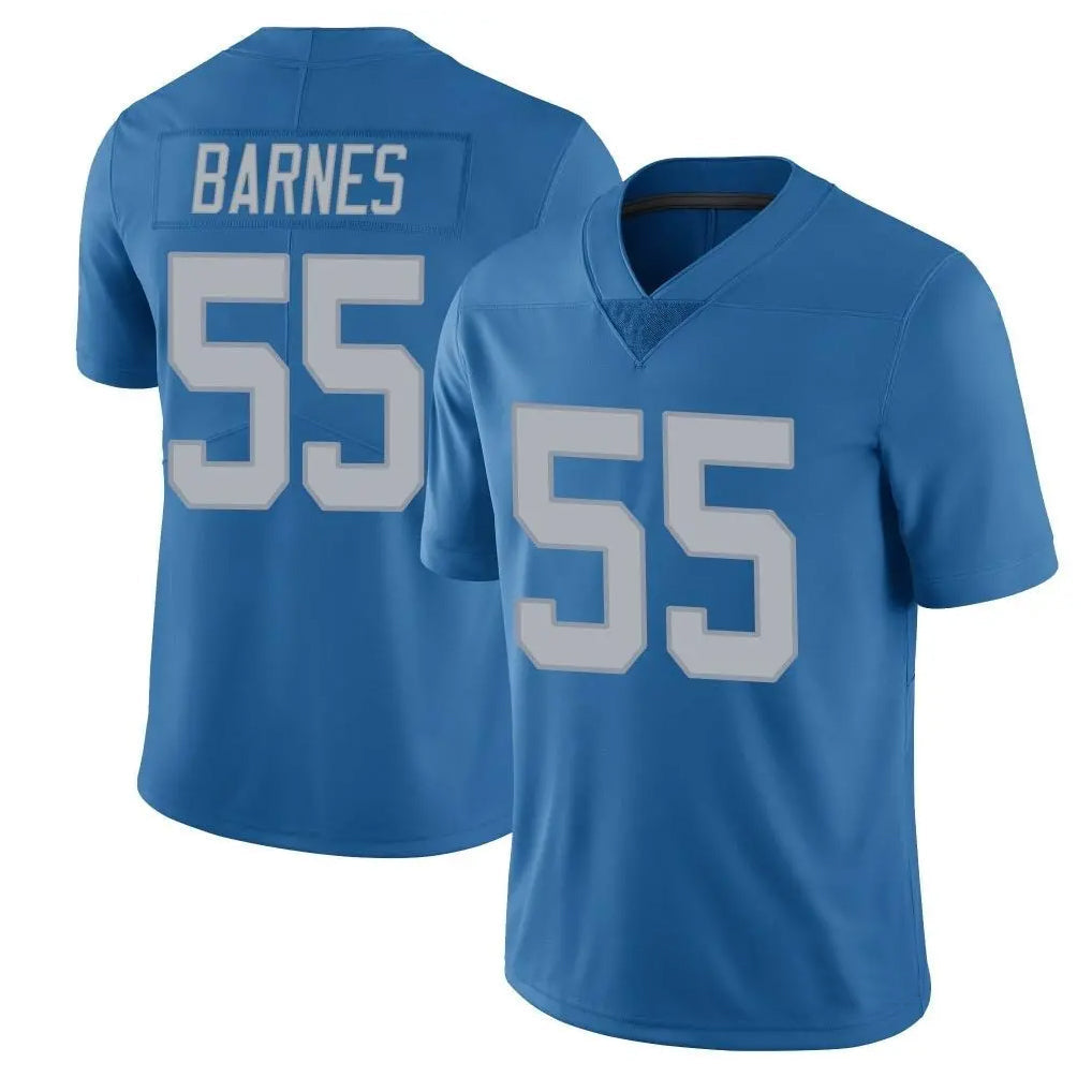 Custom #55 Blue DET Football Shirt Top