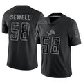 Custom #58 Black DET Football Shirt Top