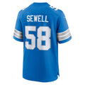 Custom #58 Blue DET Football Shirt Top