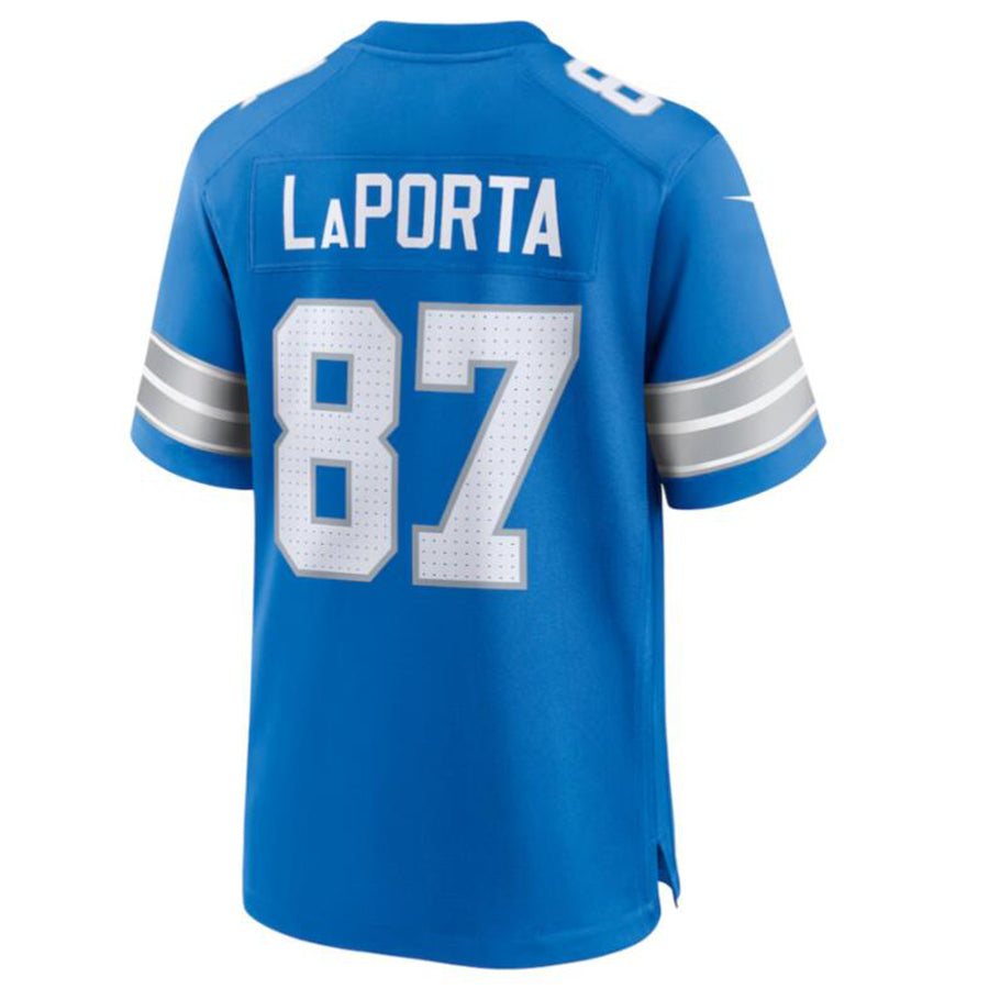 Custom #87 Blue DET Football Shirt Top