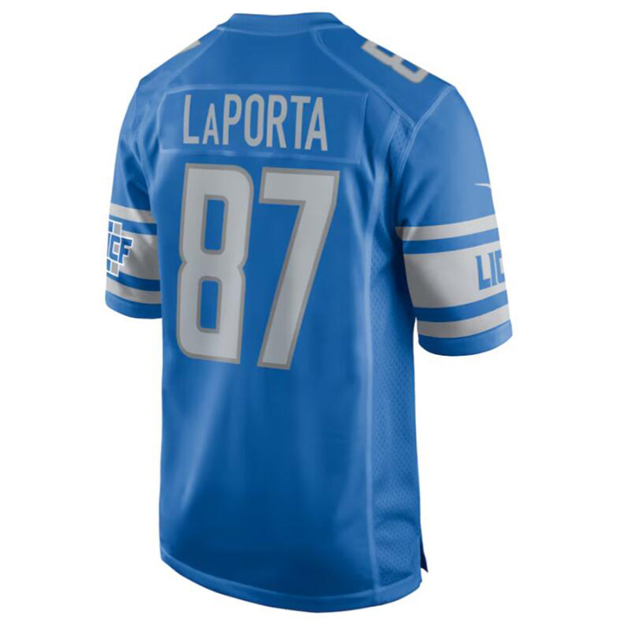 Custom #87 Blue DET Football Shirt Top