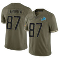 Custom #87 Olive DET Football Shirt Top