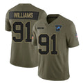Custom #91 Olive DET Football Shirt Top