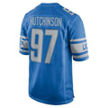 Custom #97 Blue DET Football Shirt Top