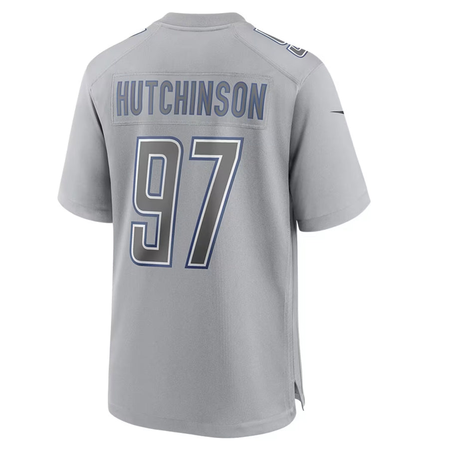 Custom #97 Grey DET Football Shirt Top