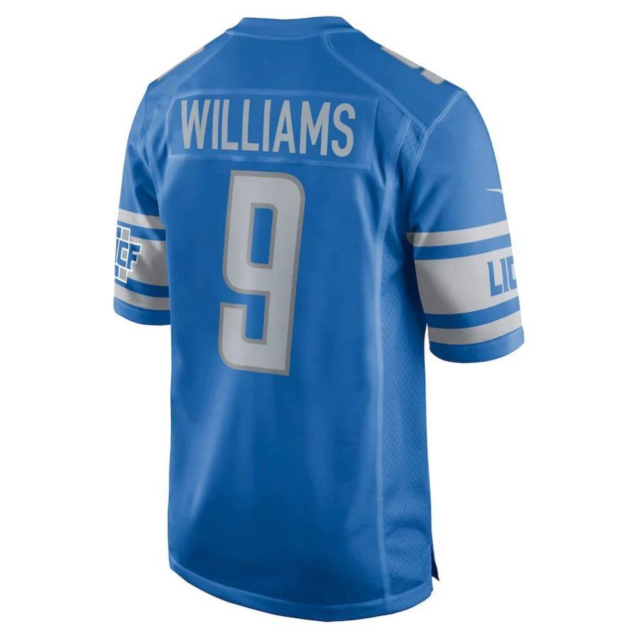 Custom #9 Blue DET Football Shirt Top