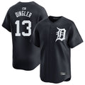 Custom #13 Navy DET Baseball Shirt Top