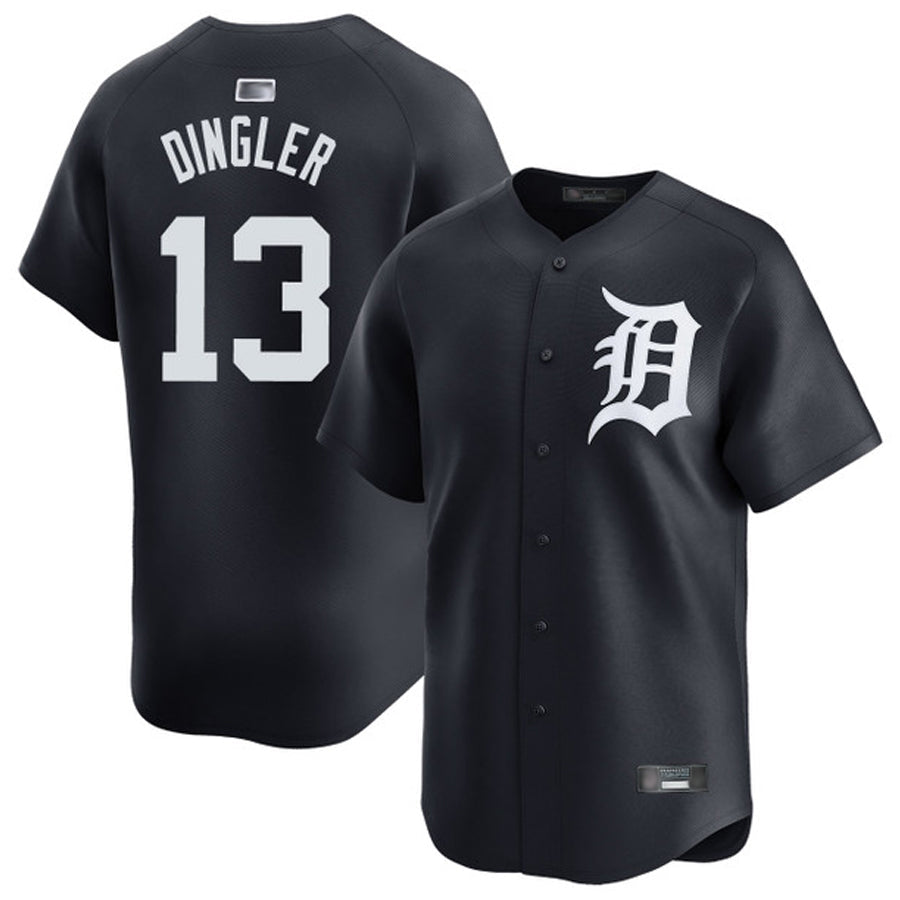 Custom #13 Navy DET Baseball Shirt Top
