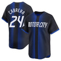 Custom #24 Blue City Connect DET Baseball Shirt Top