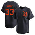 Custom #33 Navy DET Baseball Shirt Top
