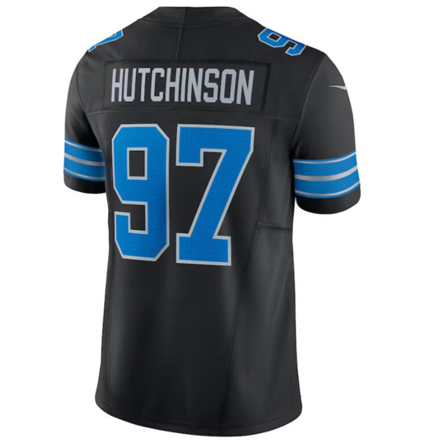 Custom #97 Black DET Football Shirt Top