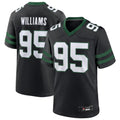 Custom #95 Black NYJ Football Shirt Top