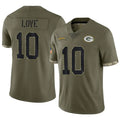 Custom #10 Olive GB Football Shirt Top