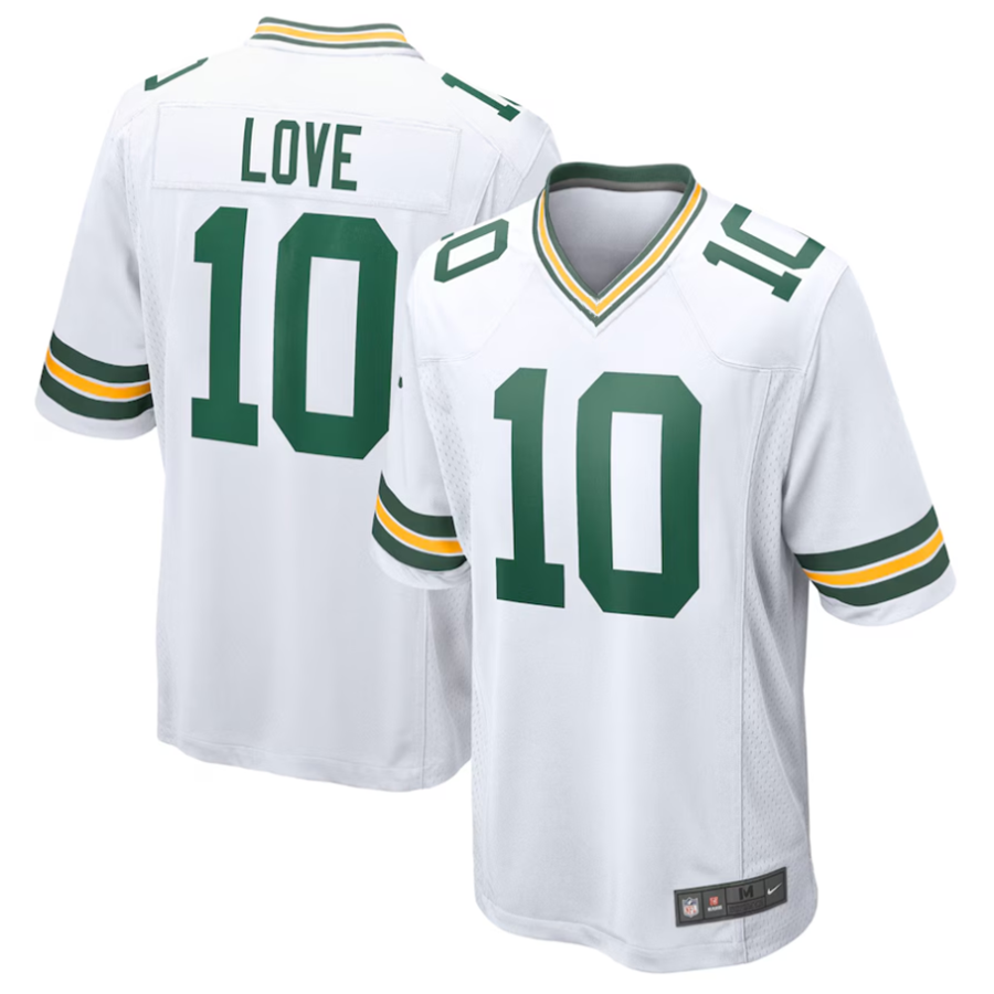 Custom #10 White GB Football Shirt Top