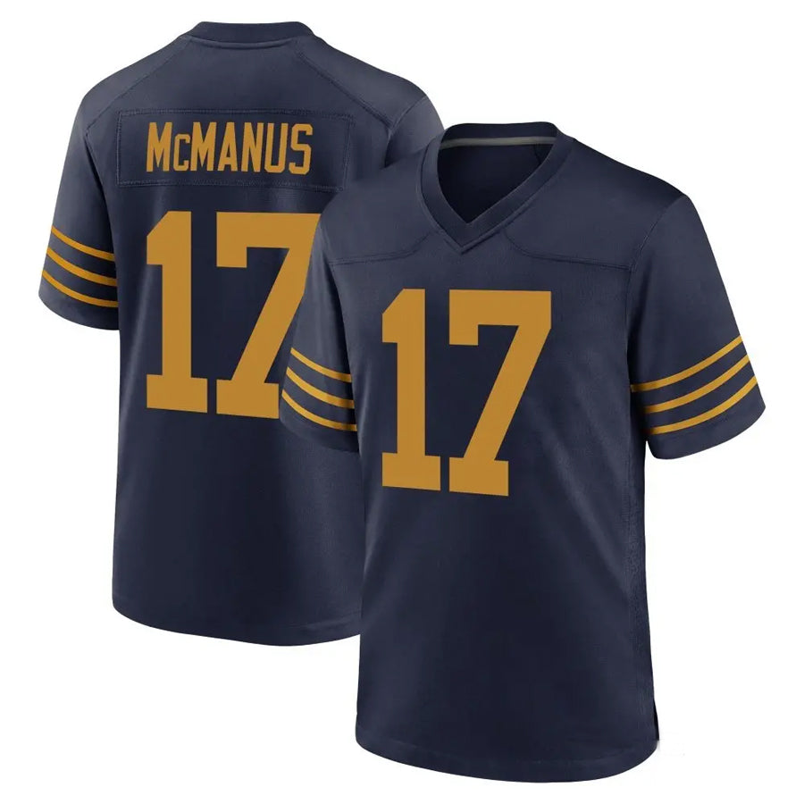 Custom #17 Navy 1923 GB Football Shirt Top