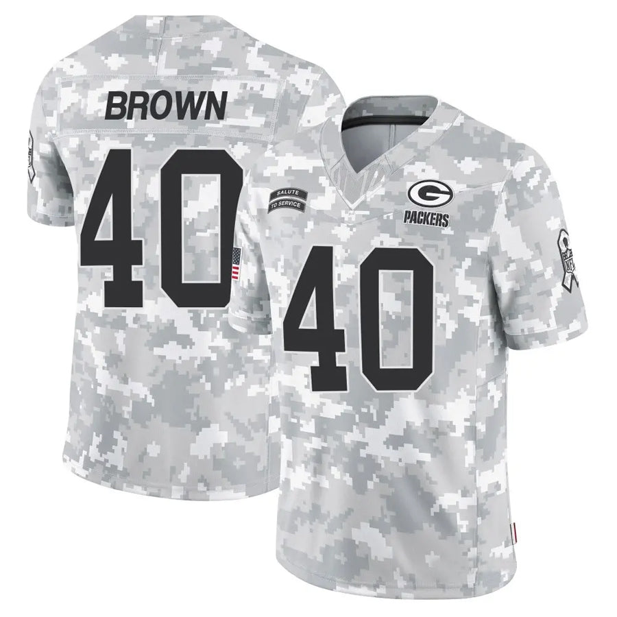 Custom #40 Brown GB Football Shirt Top