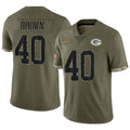 Custom #40 Brown GB Football Shirt Top