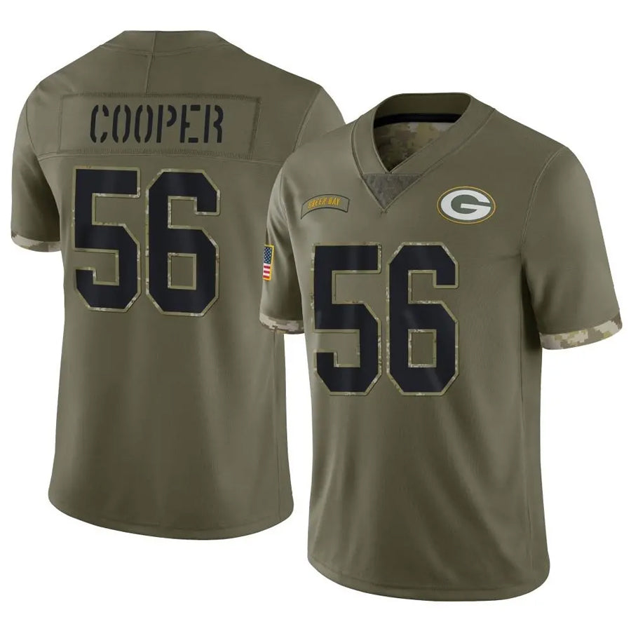 Custom #56 Olive GB Football Shirt Top