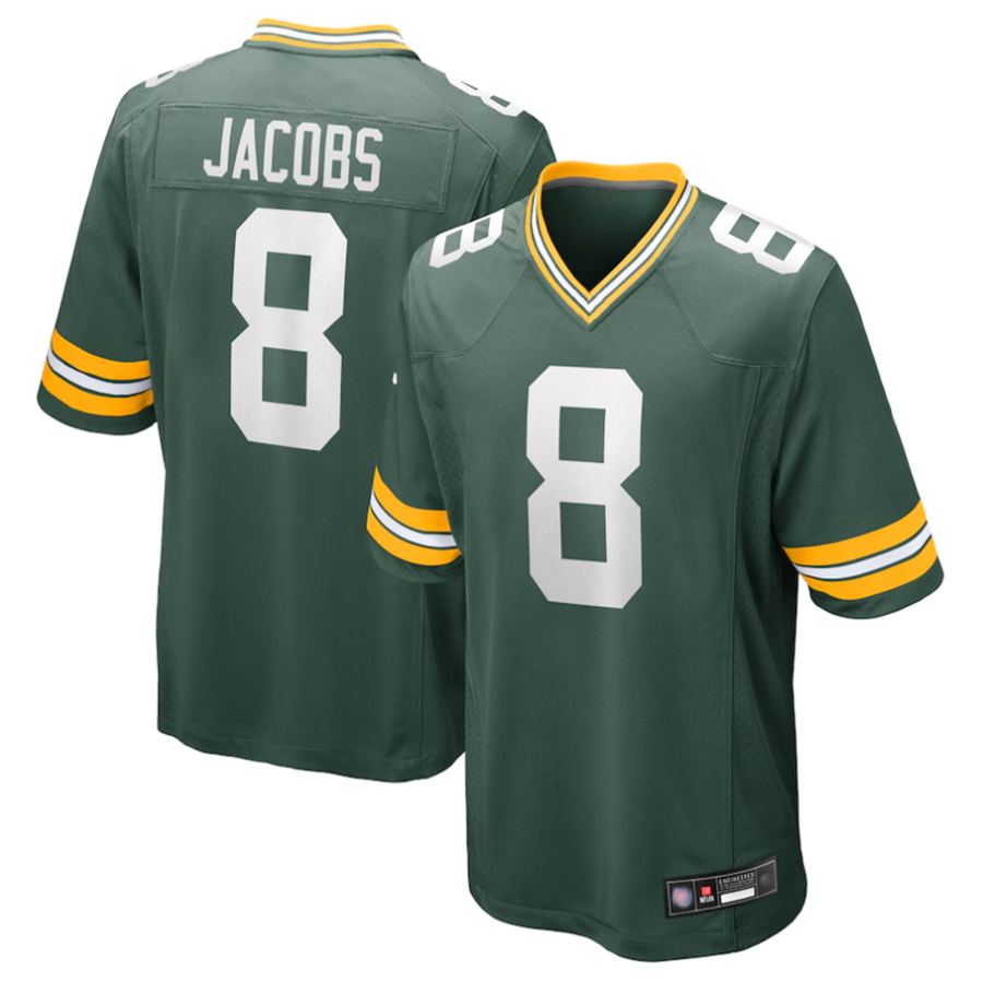 Custom #8 Green GB Football Shirt Top