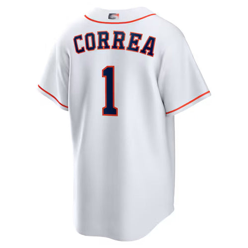 Custom #1 White HOU Baseball Shirt Top