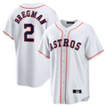 Custom #2 White HOU Baseball Shirt Top
