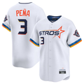 Custom #3 White City Connect HOU Baseball Shirt Top