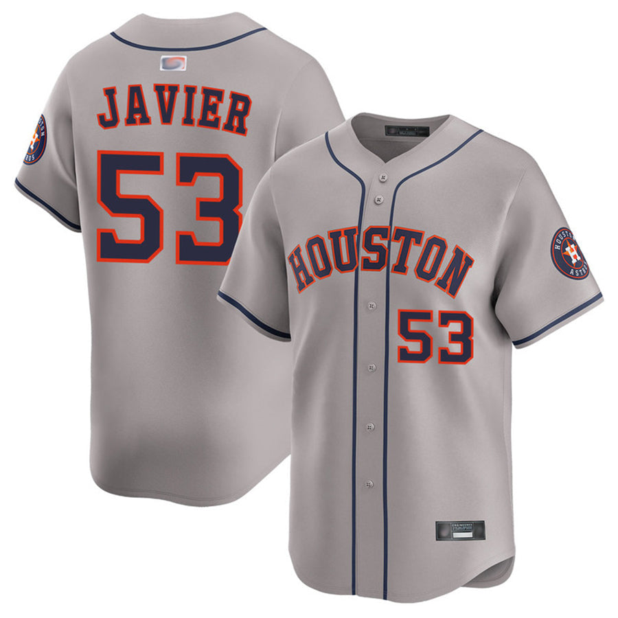 Custom #53 Gray HOU Baseball Shirt Top