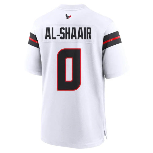 Custom #0 White HOU Football Shirt Top