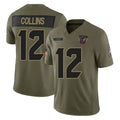 Custom #12 Olive HOU Football Shirt Top