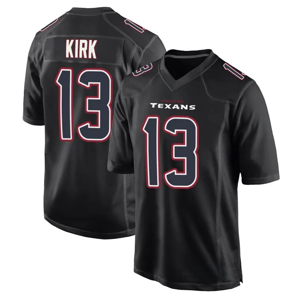 Custom #13 Black HOU Football Shirt Top